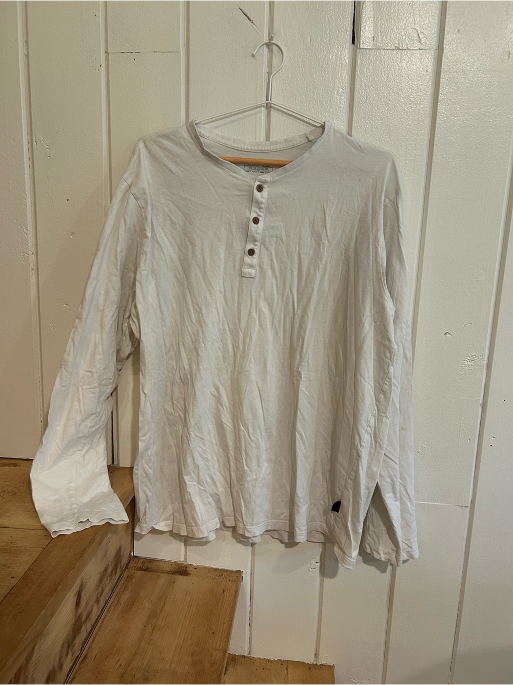 Patagonia‎ Gorp Core Men’s Organic Cotton White Long-Sleeve Surfer Henley XL